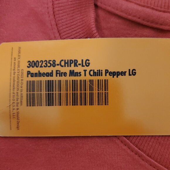 Men's Harley Davidson Panhead Fire Chili Pepper Short Sleeve Large T-Shirt - New - Picture 5 of 6